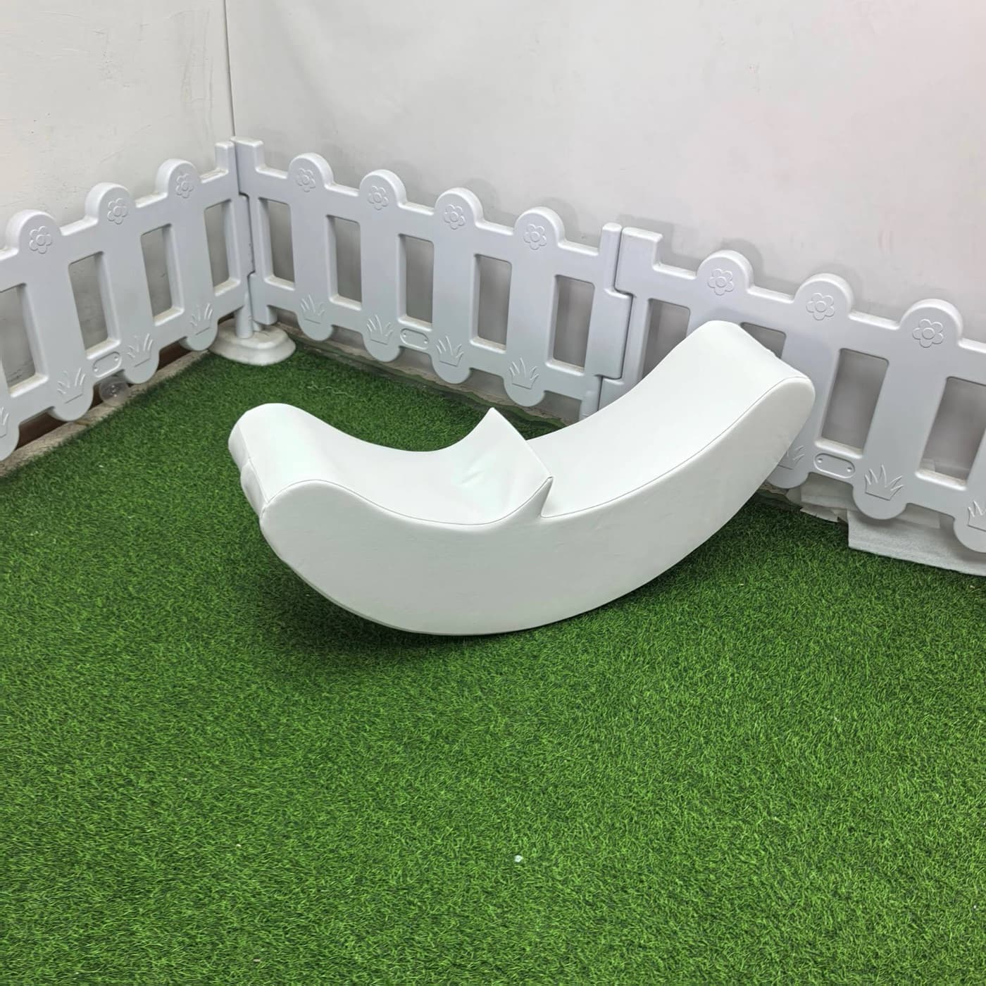 White soft-play curved rocker